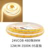 Tira de Luz COB 12V24V320 Luces 480 Luces 8mm95 Índice de Reproducción Cromática Luz Blanca Luz Cálida Luz Neutra 2700K3500K