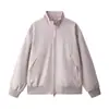 Chaqueta de moda a rayas deportivas, cómoda y amigable con la piel, con cuello alto, nuevo modelo de primavera y otoño con bolsillos con cremallera, abrigo cortavientos para hombres y mujeres