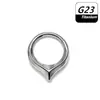 Aro Nasal en Forma de Corazón F316 Transfronterizo, Aro Sin Costura de Aleación de Titanio Pulido, Piercing de Moda Personalizado para Septum Nasal