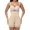Calça Body Modeladora Cruzada Peça Única Alça Virilha Aberta Cintura Alta Botões Controle Poderoso da Barriga Calça Modeladora de Bumbum Sem Enrolar