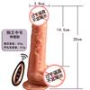 Muhuan Dildo Simulado Silicona Telescópico Oscilante Calentado Vibrador Juguete Sexual para Adultos Femenino