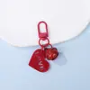 Chaveiro de Miçangas de Quebra-Cabeça Produto Acabado Enfeite Coração Colorido Etiqueta Sino Chaveiro Doce Simples Moderno Portátil Chaveiro