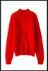 Suéter Feminino de Cashmere, Gola Meia-Alta, Solto, Tricô Trançado, Cor Sólida, Cashmere de Cabra, Pulôver, Gola Média, Suéter de Base, Feminino, Estilo Preguiçoso