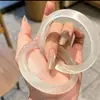Nuevo brazalete de piedra ojo de gato para mujer, brazalete de luz de luna blanca, banda ancha, jade transparente como el hielo, regalo de cumpleaños para novia o esposa