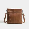 Bolso de Mujer Estilo Nuevo, Bolso de Hombre Retro, Bolso de Hombro de Cuero Suave PU, Bolso Cuadrado Vertical de Gran Capacidad, Bolso Cruzado para Exteriores