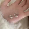 Pendientes de plata de ley 925 de alta gama, estilo coreano, sencillos, versátiles, con hebilla de oreja de perla, estilo simple, de moda, ligeros, de lujo y de nicho.