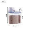 Huisi recipiente selado à prova de insetos e umidade para arroz, tanque de armazenamento, balde para macarrão, caixa de arroz, pote para grãos, balde para grãos