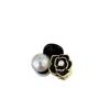 Elegante y elegante clip de camelia con perla para mujer, tocado con lazo para el pelo en la parte trasera, clip de flequillo lateral retro, horquilla