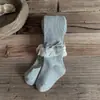 Leggings de outono e inverno para meninas, fleece fino, espessados, calças compridas com pé para crianças, meias-calças quentes estilo princesa coreana para bebês usarem ao ar livre
