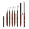 Tubo de Agulha para Nail Art de Alto Padrão Estilo Japonês Caneta Liner Ultra Fina Sândalo Pintura Profissional Liner Francês Longo e Curto Caneta para Gradiente Fototerapia