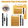 Espantapájaros Transfronterizo Segmentado Pegamento para Cabello Set Gran Capacidad Natural Denso Perezoso Pestañas Postizas Mayoreo