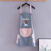 Delantal de manga larga para cocina impermeable y a prueba de aceite para el hogar, ropa de trabajo para mujer, moda de estilo coreano, overol para adulto con logo fijo