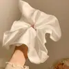Pañuelo Cuadrado de Flores Rosas Anillo para el Cabello para Mujer Estilo Sensei de Alta Calidad Cuerda para la Cabeza Intestino Grueso Grande Cuerda para Cabello de Cola de Caballo Baja Banda de Goma