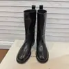 Botas de Moda Tendencia para Mujer, Botas Vaqueras Occidentales, Botas de Cuero Suave Estilo Coreano de Media Pantorrilla, Botas de Jinete Rectas Vintage de Tacón Bajo