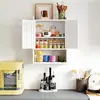 Estante de almacenamiento de pared Amazon transfronterizo, gabinete de baño multicapa de pared con persianas, estante de almacenamiento para lavabo