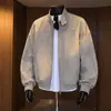 Nueva Chaqueta de Cuero con Cuello Alto para Hombre Otoño 2026, Estilo Pareja, Resistente al Agua, Corte Holgado, Casual, Tallas Grandes, Abrigo de Moda para Hombre