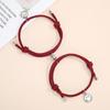 Pulseira Magnética de Rosto Sorridente Design Simples Ins Nicho Pulseira de Presente Pulseira para Melhor Amiga Casal Pulseira Trançada