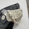 Bolsa de Ombro Pequena com Pregas de Pérola e Nuvem Bolsa de Crowdsourcing Pequena Moda Feminina Nova Outono Versátil Bolsa de Ombro Transversal Tendência