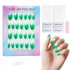 24 Peças de Unhas Postiças Usáveis para Adultos Produtos Acabados Transfronteiriços Patches de Manicure de Alta Qualidade Manicure Amêndoa Removível Atacado