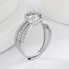Transmisión en Vivo de Nuevo Anillo de Diamantes Full Twist Anillo de Moissanita Imitación de Dos Quilates Anillo de Compromiso de Seis Garras Anillo Clásico