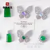 Pingente de Calcedônia Natural com Figura de Buda Banhada a Prata e Incrustação de Diamante de Alto Carbono, Novo Colar de Jade Verde Gelo Estilo Chinês de Alta Qualidade
