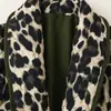 Ins estilo europeo y americano transfronterizo 2026 nueva moda elegante para mujer al por mayor para el trabajo retro estampado de leopardo holgada chaqueta de algodón