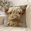 Funda de almohada para sofá transfronteriza, felpa corta agradable a la piel, funda de almohada de gato animal lindo, funda de cojín para sala de estar, no incluye relleno