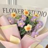 Exquisito ramo de peluche de flor de simulación 520 Día de las Madres juego de regalo de flor eterna para novias sosteniendo flores al por mayor