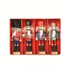 En Stock Madera 13cm Cascanueces Adorno Regalo de Navidad, Marioneta Soldado Cascanueces Pintado, Venta Caliente Transfronteriza