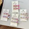 Pinza para el pelo de alta gama, lujo accesible, con pedrería rosa, clip para flequillo, pinza de pico de pato, exquisito lazo, pinza lateral, accesorios para el pelo para mujer