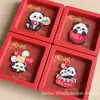 Imán para Refrigerador Panda Guochao Decoración de Año Nuevo Pegatina Magnética de Metal Atracción de Riqueza Colgante de Buena Suerte Regalo de Año Nuevo Recuerdo