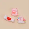 Cerdo Volador Lindo Dibujo Animado Creativo Hecho a Mano DIY Accesorios para Joyería Pegamento de Crema Resina Piezas Pequeñas Materiales Venta al Por Mayor