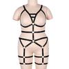Pys Cut Out Gothic con Tirantes Cinturón de Restricción de Cuerpo Completo Accesorios para Discoteca y Disco Cinturón de Ligero de Muslo Plus