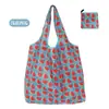 Bolsa de Tote de Compras Floral Grande de 190t en Stock de Gran Venta, Bolsa de Poliéster al por Mayor, Bolsa Plegable, Bolsa de Regalo Promocional