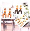 Aretes de Madera Retro de Estilo Europeo y Americano de Venta Caliente Transfronteriza, Colores Geométricos Contrastantes, Accesorios Exagerados para las Orejas, Estilo Largo Moderno al Por Mayor para Mujeres