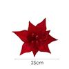 18/23cm Flor de Navidad Dorada Plateada Roja Flor Artificial Guirnalda de Flores Falsas Retro Decoración de Ratán Edición Limitada de Navidad