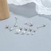 Pendientes de plata de ley 925 con forma de circón, con diseño de hueso de oreja, sencillos, con personalidad y temperamento, para mujer, de verano