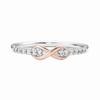Anillo de Zirconio de 8 Palabras de la Suerte Nuevo Pequeño Fresco Transfronterizo Long Rui Chapado en Oro de Dos Tonos Anillo de Cola de Fila Única para Mujer Cyber Celebrity Ins