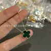 Nuevo Collar de Burbujas de Cuatro Hojas Versión Alta V Oro para Mujer Diseño de Nicho Lujo Ligero Esmalte Rojo Flor de Nácar Fabricante Venta al por Mayor