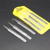 Set de 3 Pinzas de Belleza, Puntos Negros, Acné, Agujas para Acné, Clips para Células, Pinzas Puntiagudas de Acero Inoxidable Hechas a Mano, Set al por Mayor