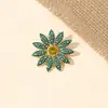 Broche Redondo Incrustado con Diamantes Estilo Transfronterizo Nuevo 2025 para Trajes, Pin Anti-Exposición, Broche de Lujo de Alta Gama