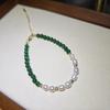 Dan peach jewelry colar de pérolas naturais 4-5mm metros 38cm colar de pérolas de arroz de grão pequeno atacado feminino