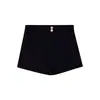 Pantalones Cortos Retro Americanos de Cadera Ancha Versátiles de Doble Hebilla para Mujer de Cintura Alta Sexy Ajustados Hot Girl de Línea A Pantalones Cortos Calientes Pantalones de Mezclilla