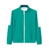 Sudadera Deportiva Infantil de Otoño con Cuello Alto y Cremallera (Número) Ropa Verde Claro para Niños