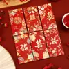 Atacado Novos Envelopes Vermelhos de Casamento com Estampa Dourada, Envelopes Vermelhos Festivos de Casamento Feliz, Envelopes Vermelhos de Mil Yuan para Presente de Casamento, Atacado Direto da Fábrica