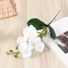 Flor Artificial Lubei Phalaenopsis 2 Horquillas 3D Sensación Pegada Rama Pequeña Phalaenopsis Arreglo Floral en Maceta Decoración Suave para el Hogar Flor Artificial