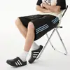 Shorts Esportivos Casuais de Verão com Três Listras, Secagem Rápida, Caimento Solto, Versátil, Estilo Ins para Homens e Mulheres, Marca da Moda