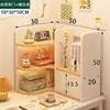 Estantería de esquina para escritorio, estante simple para escritorio de dormitorio estudiantil, pequeño armario de almacenamiento multicapa para estación de trabajo de oficina