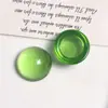 Zhen Tu Versión Coreana Completamente Transparente Tipo Gelatina de Vidrio Redondo Resina Parche de Media Pastilla Pendientes DIY Accesorios para el Cabello de Mujer Funda de Teléfono