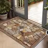 Felpudo de entrada estilo retro americano para dropshipping de TEMU, antideslizante y resistente a la suciedad, para baño, cocina y uso doméstico